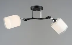 Люстра потолочная Rilon 6108/2 BK+CR, 2×40 Вт, хромированная и чёрная