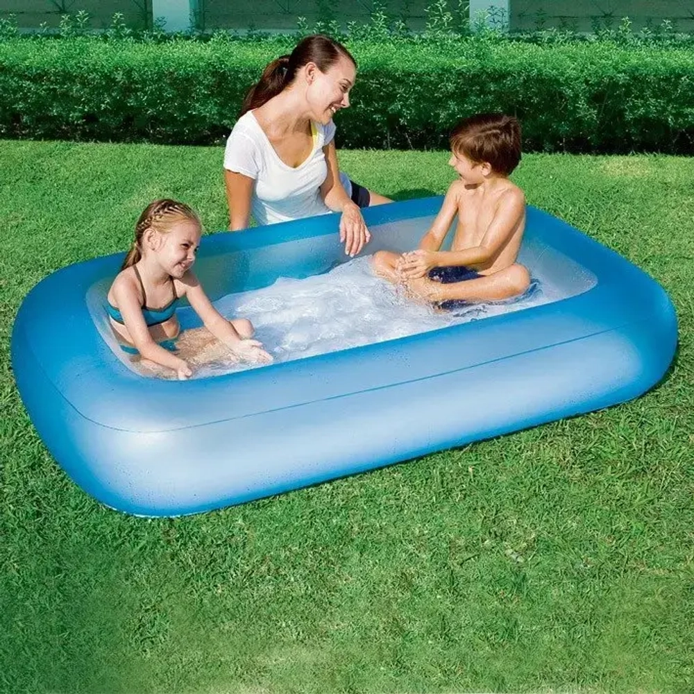 Бассейн надувной прямоугольный 165*104*25 см Aquababes Bestway (51115)