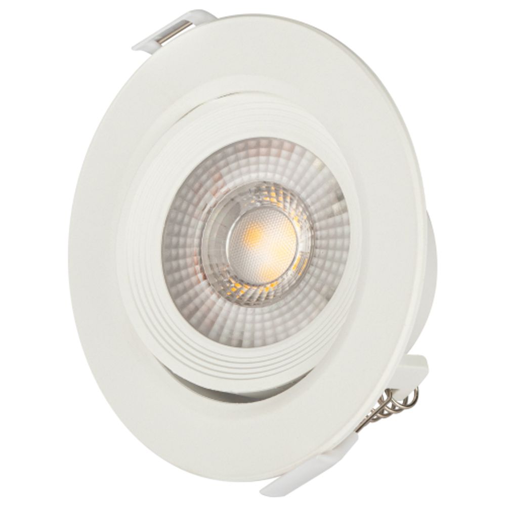 KL LED 22A-5 3K WH Светильник ЭРА светодиодный круглый поворотн. LED SMD 5W 3000K, белый | Встраиваемые LED светильники