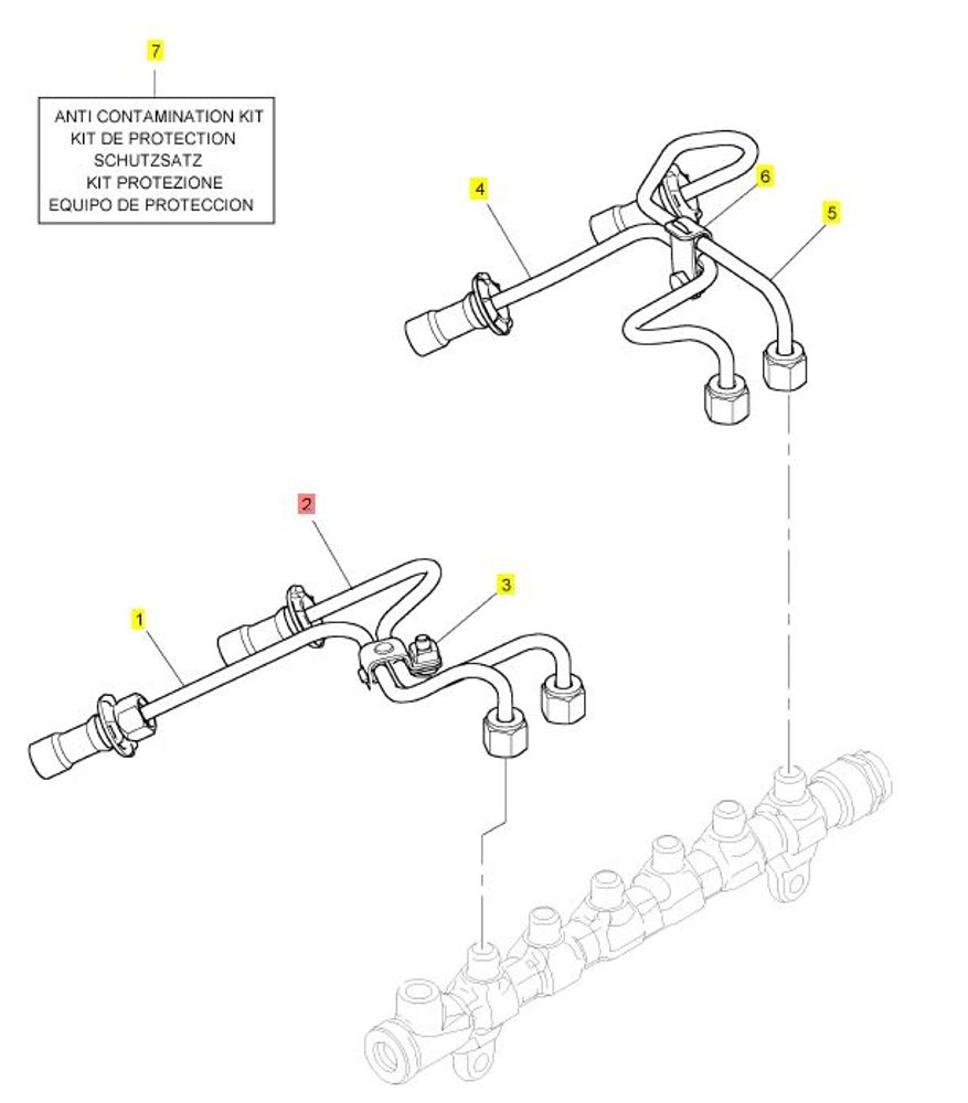 Труба топливная оригинал Perkins АРТ: T413796