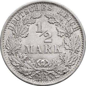 1/2 марки 1915 Германская империя "A"
