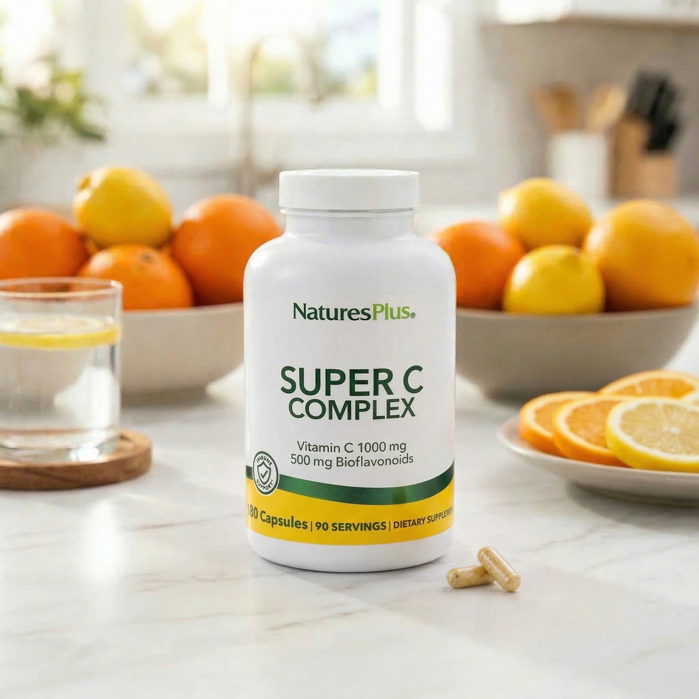 NaturesPlus, Super C, комплекс с витамином C, 180 капсул