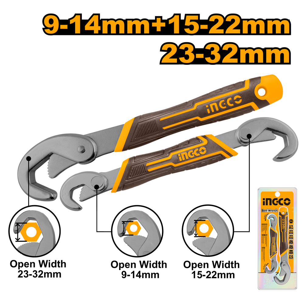 Ключи универсальные INGCO HBWS09328 9-14 мм, 15-22 мм, 23-32 мм