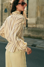 ЛЬНЯНАЯ КУРТКА В ПОЛОСКУ — ZARA