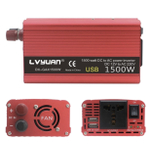 Инвертор 12V-220V 1500W красный  Lvyuan