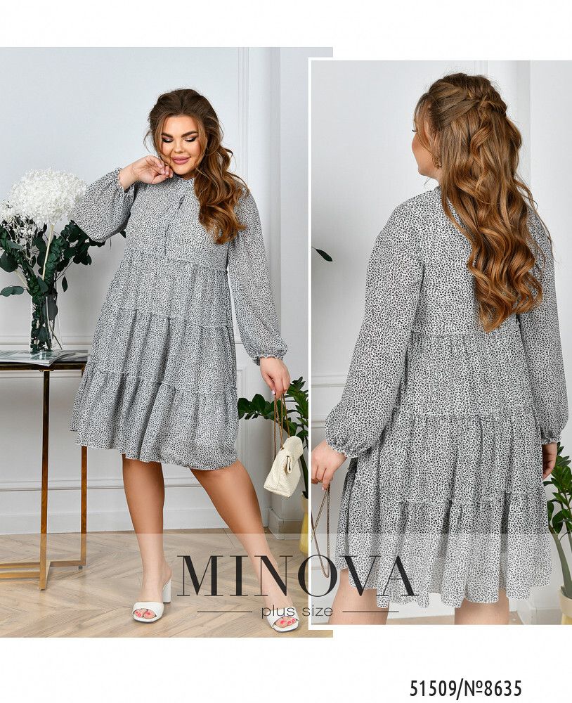 Платье 8635-белый Minova