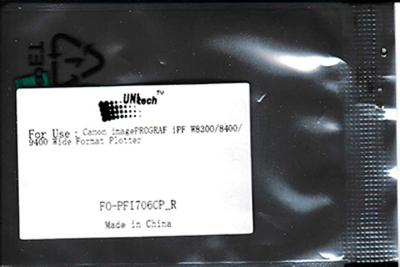 Чип к-жа (PFI-706R) Canon IPF W8300/8400/9400 red UNItech(Apex)