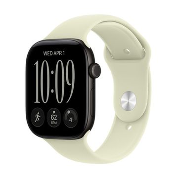 Смарт-часы Apple Watch Series 12 GPS 46mm Black Aluminium, Pale Succulent Sport Band, размер S/M