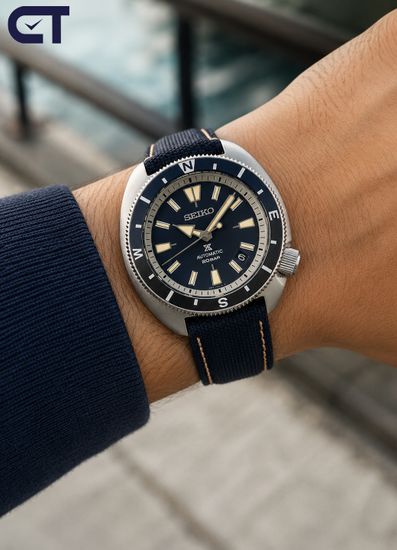 Seiko SRPK15K1 Presage Cocktail Time мужские наручные часы — Midnight Blue Moon с кожаным ремешком