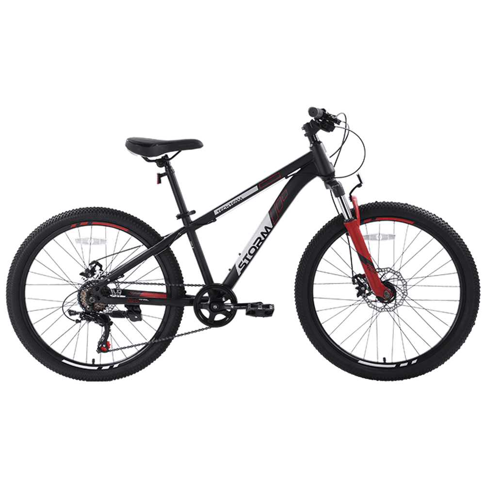 Велосипед TechTeam Storm 24"х13" черный 2023