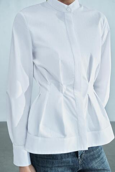 РУБАШКА СО СКЛАДКАМИ — ZW COLLECTION — ZARA