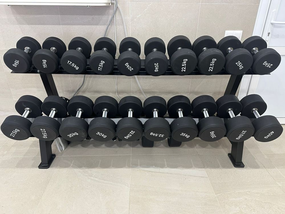 Гантельный ряд. Гантели круглые PU. 2,5-50 кг