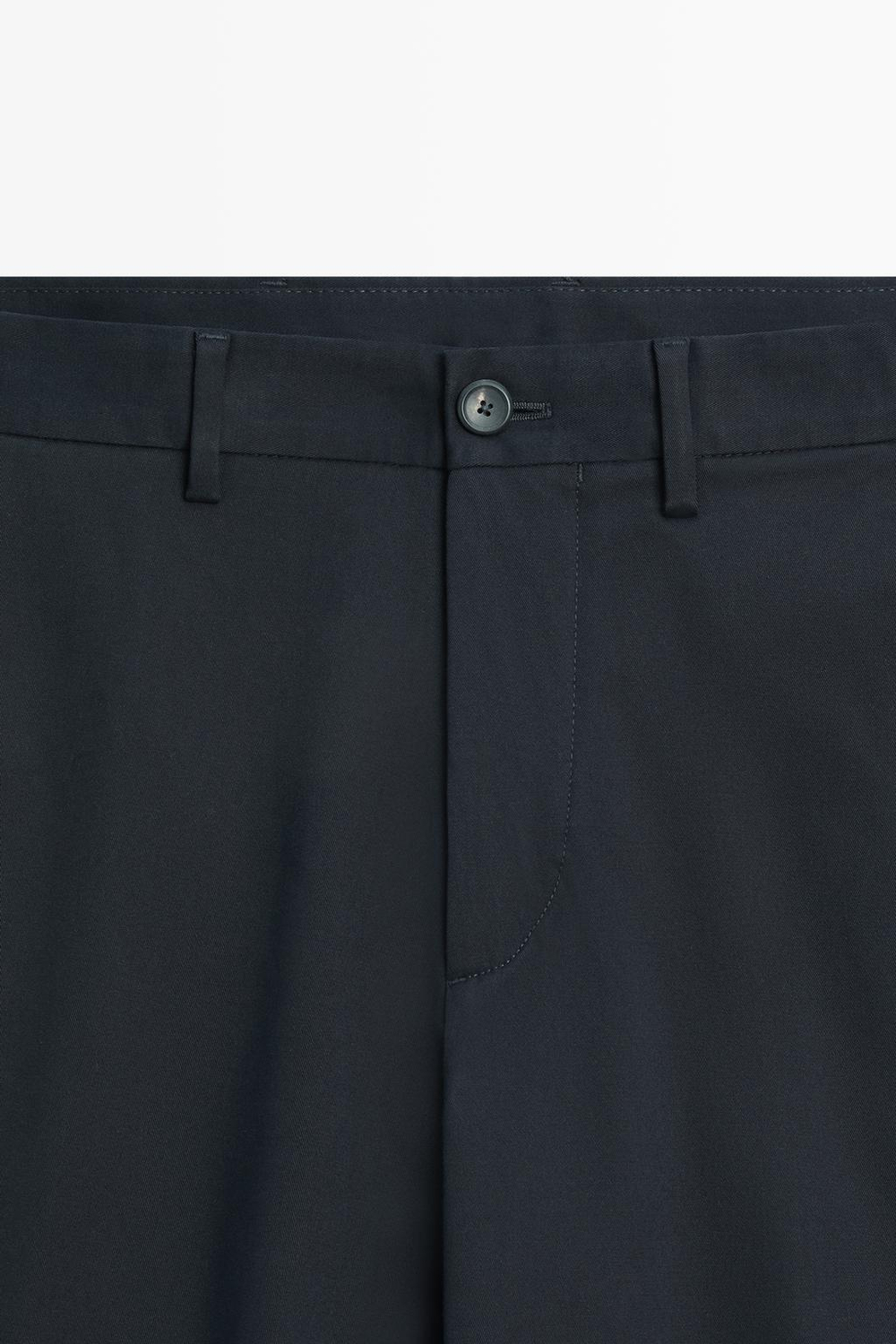 Massimo Dutti Зауженные брюки из смесового хлопка, темно-синий