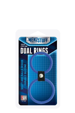 Синее двойное эрекционное кольцо Dual Rings Blue (Цвет: синий)