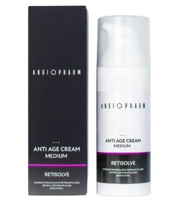 ANGIOPHARM КРЕМ ОМОЛАЖИВАЮЩИЙ С КОМПЛЕКСОМ РЕТИНОИДОВ MEDIUM, 50 Мл | RETISOLVE ANTI AGE CREAM MEDIUM