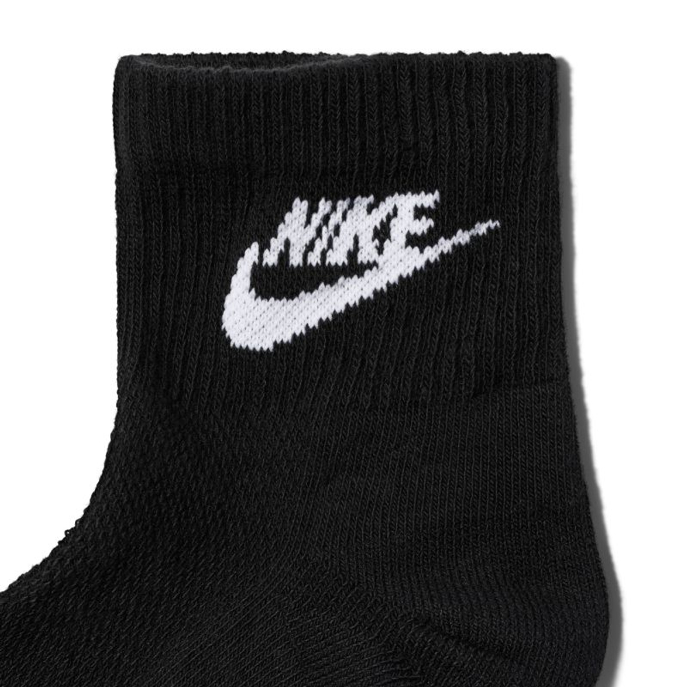 Носки теннисные Nike Everyday Elevated Ankle 3P - black
