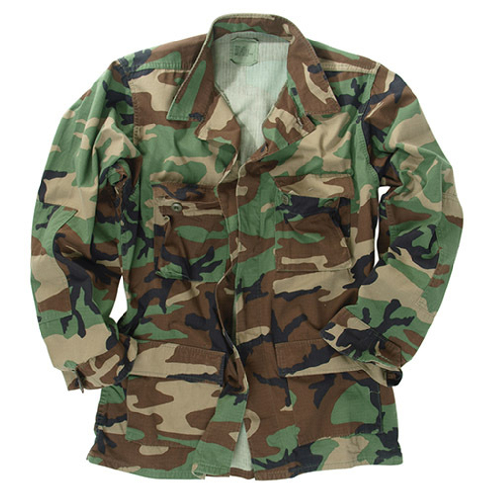 Рубашка US Army Original Used U.S. BDU Shirt WOODLAND rip-stop