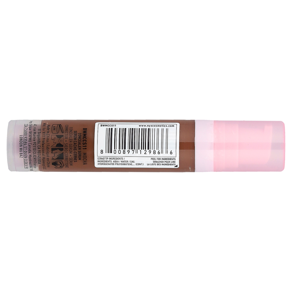 NYX Professional Makeup, Bare With Me, сыворотка-консилер, 11 мокко, 9,6 мл (0,32 жидк. Унции)