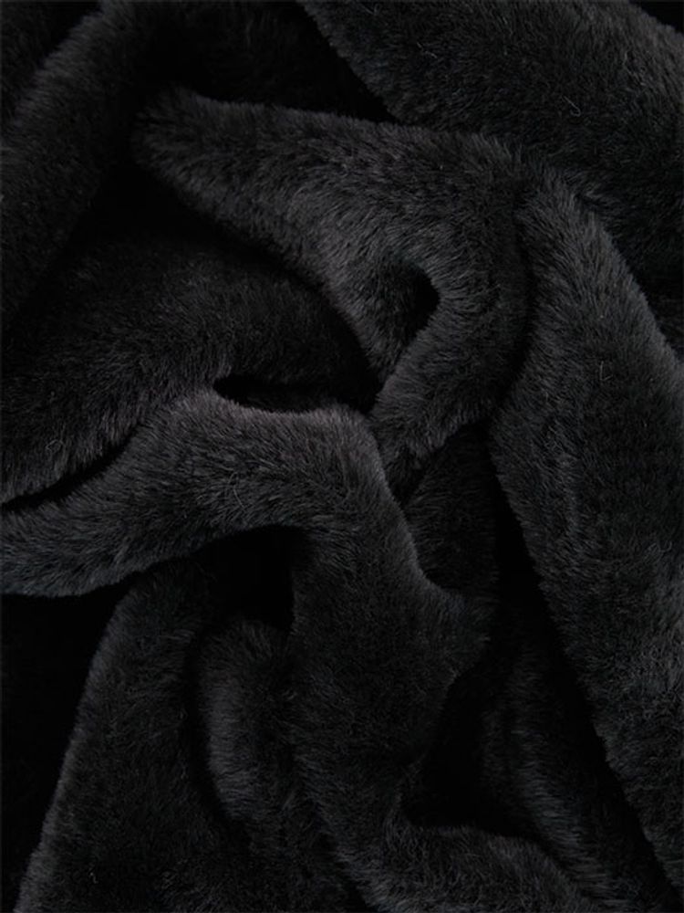 Мех игрушка, 350 г/м2, п/э-100%, ш. 150 см, чёрный