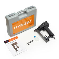 Пистолет для забивания скоб для ротанга Hybest 425K (пневматический, скобы ротанг тип 400К 18Ga)