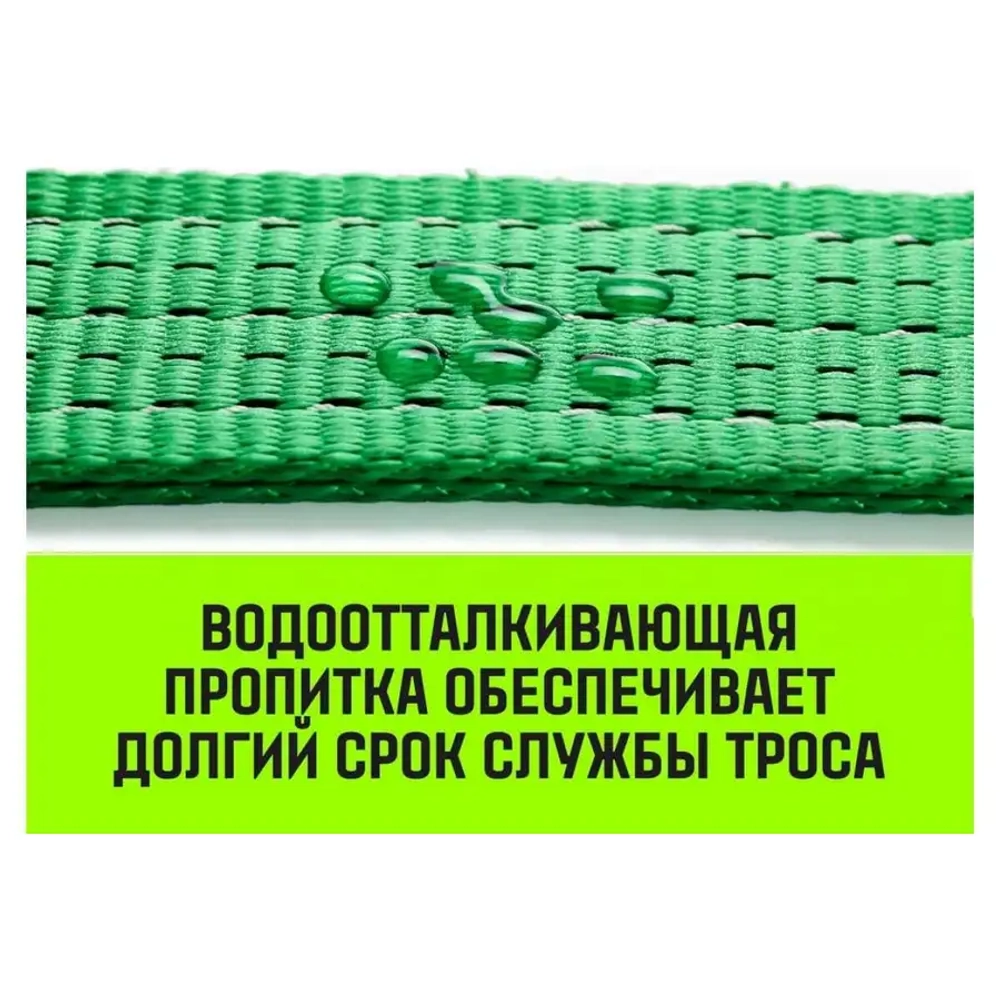 Трос буксировочный REGULAR, масса авто 1,2 т, разрывная 3 т, 4 м, лента 35 мм, петля-петля HITCH SZ073740