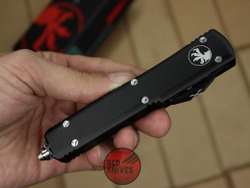 Нож Microtech Ultratech D/E - черная рукоять, кинжальный клинок сатин + запчасти RK-388