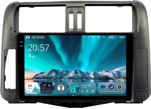 Магнитола для Toyota Land Cruiser Prado 150 2009-2013 (рамка графит) - Teyes CC4 монитор 9.2" 2K QLED на Android 14, Быстрейшая, Snapdragon 680, DSP, CarPlay, 4G SIM-слот
