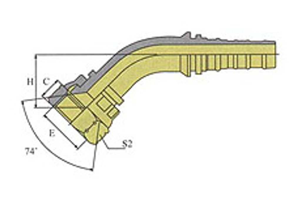 Фитинг DN 25 JIC (Г) 1.5/16 (45) Interlock