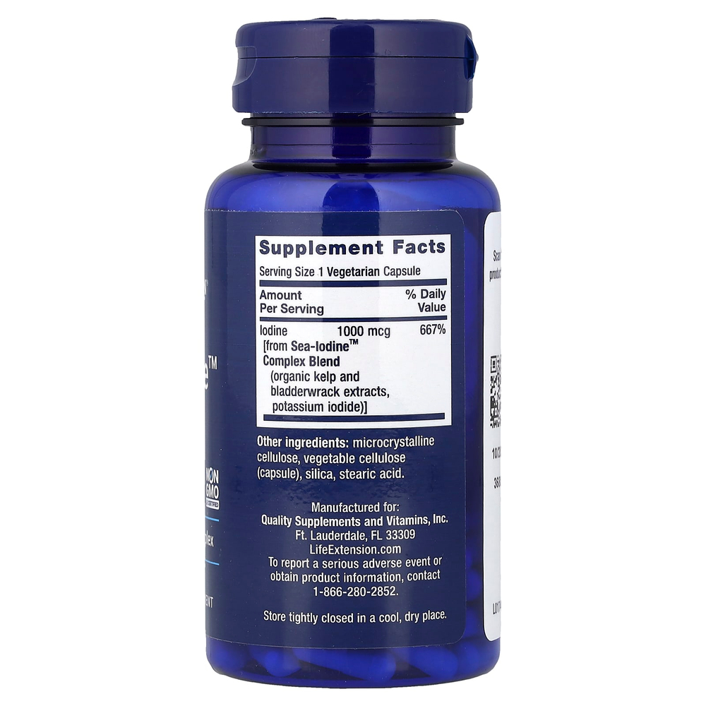 Life Extension, Sea-Iodine™, 1000 мкг, 60 вегетарианских капсул