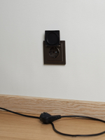 BRITE Розетка 1-местная с заземлением с защитными шторками и крышкой 16А IP44 РСбш10-3-44-БрТБ темная бронза IEK