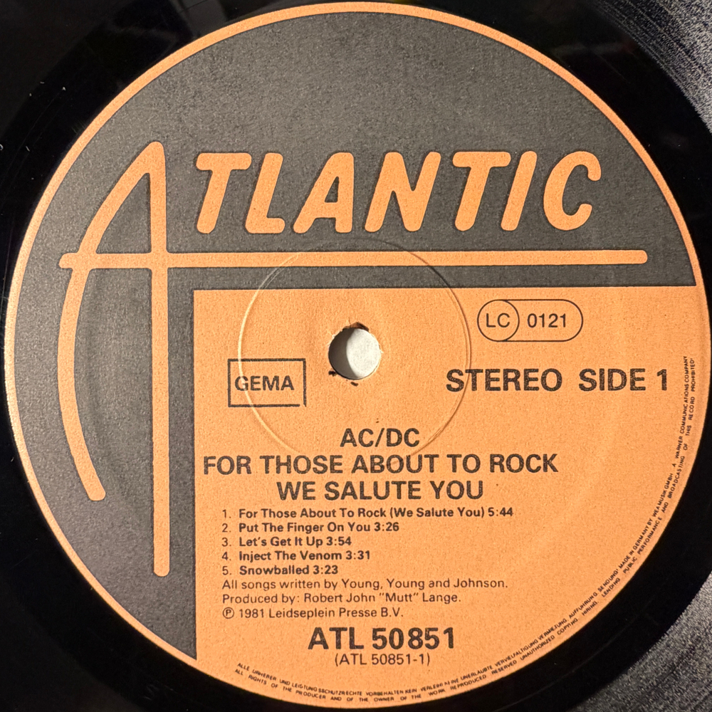 AC/DC - For Those About To Rock We Salute You (Германия 1981г.)