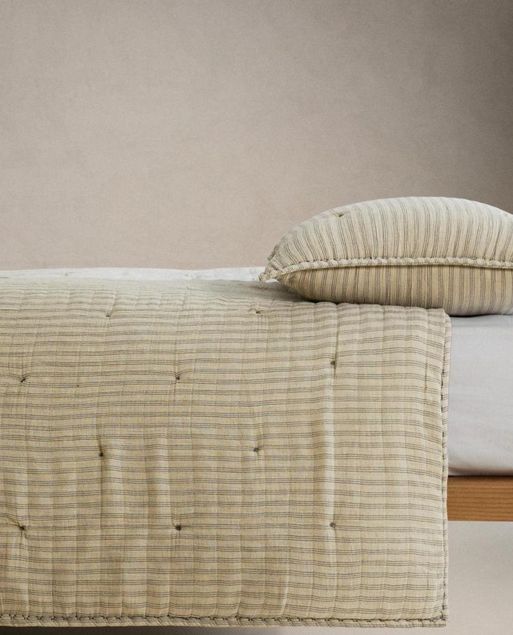 ZARA HOME ДЕТСКОЕ ОДЕЯЛО В ПОЛОСКУ, ЗЕЛЕНЫЙ
