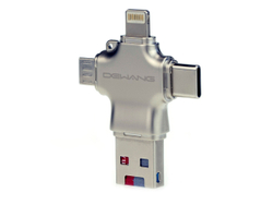 Картридер microSD Dewang CR43 для iPhone/iPad (Lightning, Type-C, Micro USB, USB)