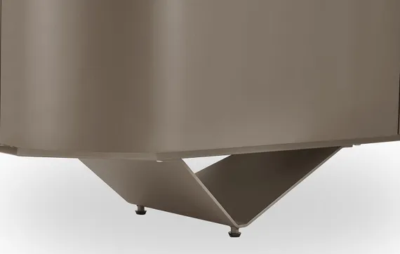 Комод Shelf 200х80х50 см, глянцевая керамика Toscane, матовая эмаль цвета тауп