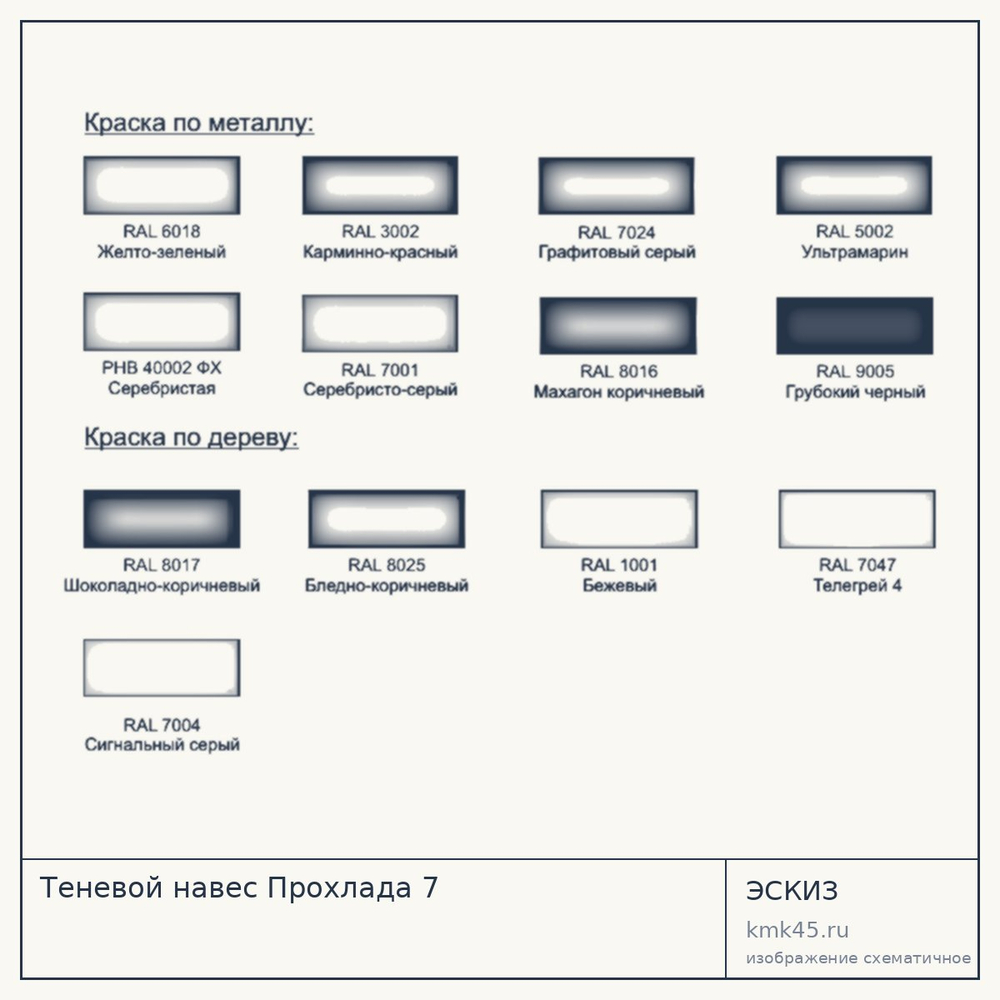 Эскиз: Теневой навес Прохлада 7