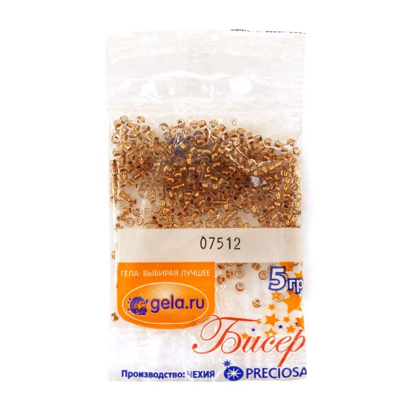 Бисер Preciosa 10/0, 50 г (10 шт по 5 г), цв.07512