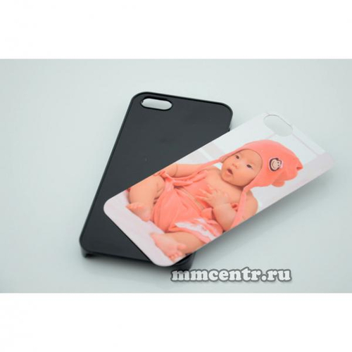 Чехол 2D для iPhone 4 пластиковый черный