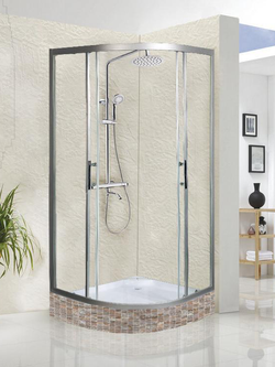 Душевое ограждение WeltWasser  WW500 С 100/189  1000х1000х1890 мм Душевое ограждение без поддона 10000004086 четверть круга