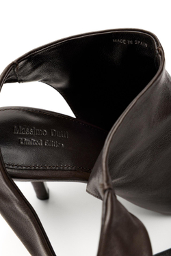 Massimo Dutti Туфли на высоком каблуке со шнуровкой - Limited Edition, коричневый