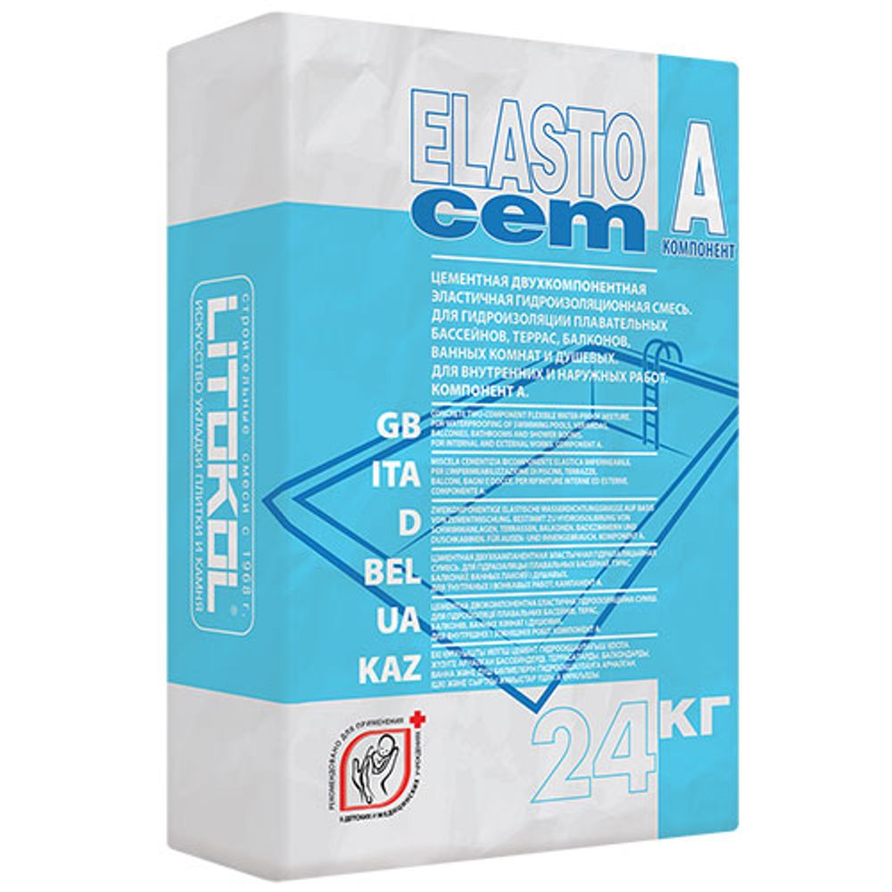 Гидроизоляция Litokol Elastocem (А), мешок 24 кг