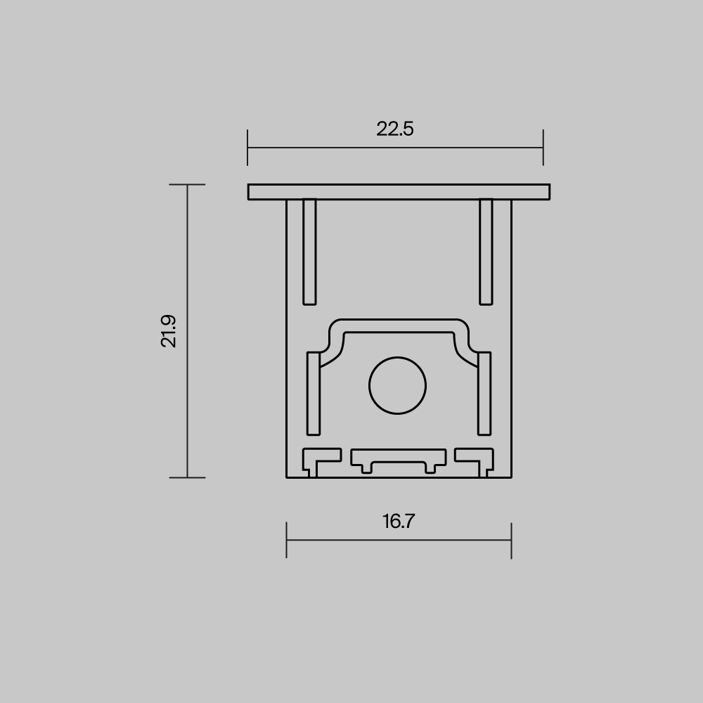 Комплект заглушек Maytoni (для профиля 22×22) 2 шт., ALM-2222-B-EC 642051
