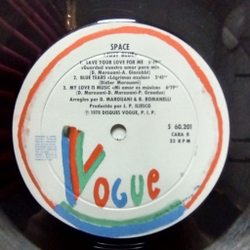 Винтажная виниловая пластинка LP Space Just Blue (Spain 1979)