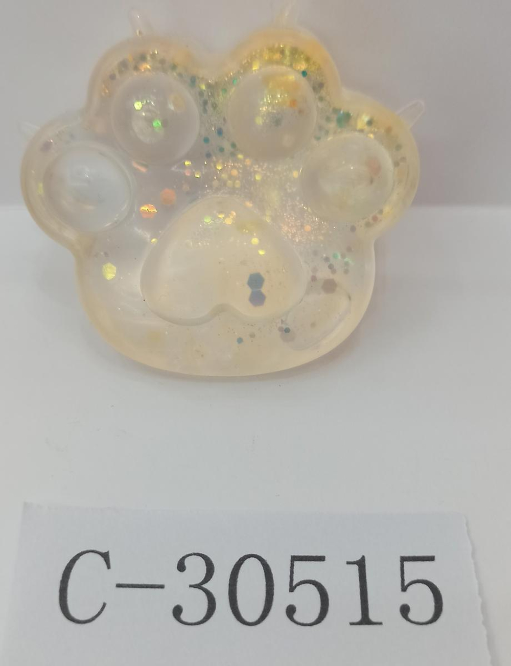 Мякиш Лапка сахар с блестками 7 см, 3 цвета микс, с-30515