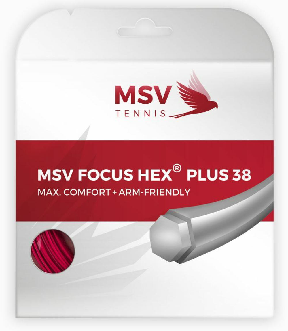 Теннисные струны MSV Focus Hex Plus 38 (12 m) - red