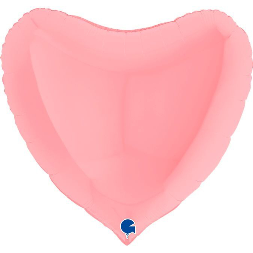 Сердце 36" Розовый Матовый / Heart Matte Pink Gr