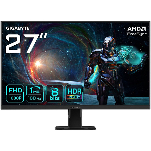 Монитор Gigabyte TFT 27" GS27FA EK (1920x1080, LED, IPS, 180 Гц, 1ms, 300 кд/м2, 1000:1, 178°/178°, 2xHDMI, DP)