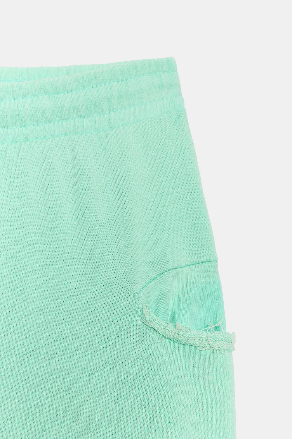 ZARA ШИРОКИЕ БРЮКИ НЕОНОВОГО ЦВЕТА, ЗЕЛЕНОВАТО-СИНИЙ