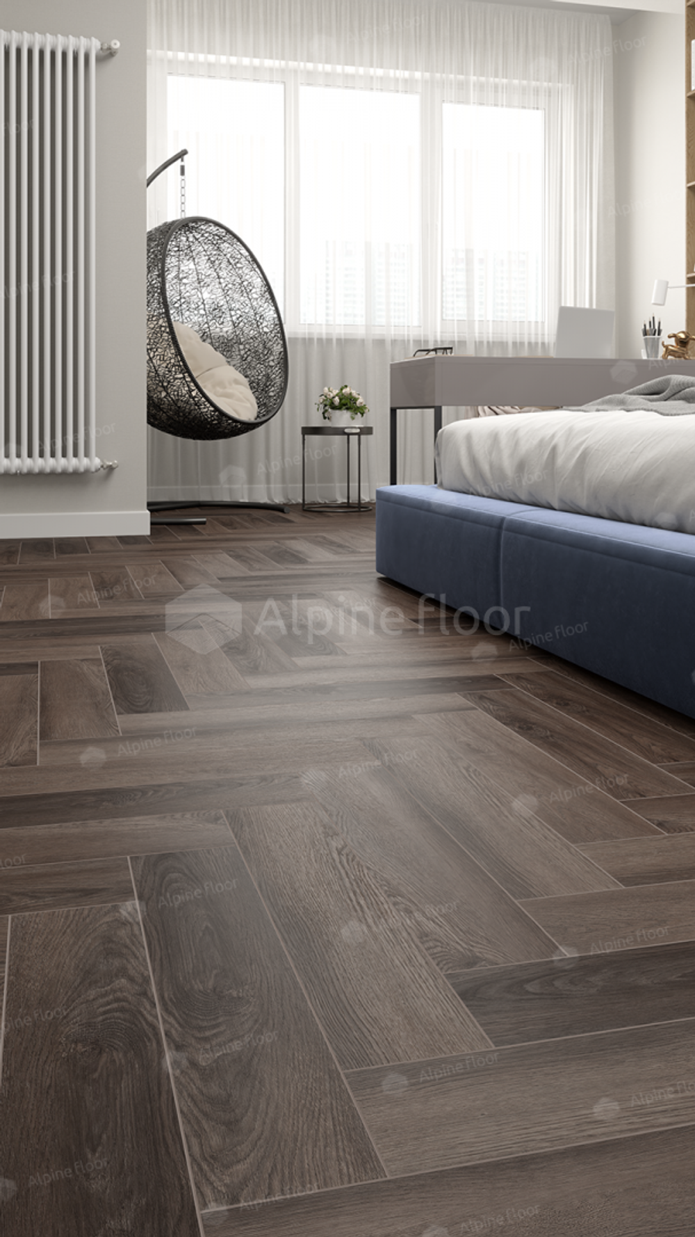 Каменно-полимерная плитка Alpine Floor Паркет лайт (Parquet Light) Дуб Фанфир ЭКО 13-16