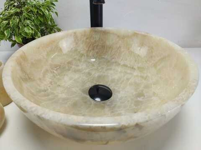 Раковина из оникса Bowl Yellow BO-61062 40x40x15 из натурального камня