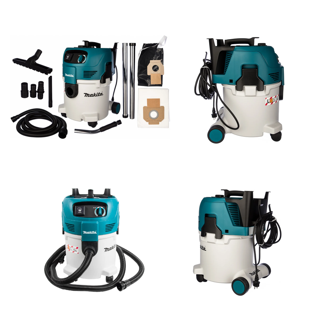 СУПЕР ЦЕНЫ! Пылесос профессиональный строительный Makita VC 3012L 1,5 кВт 24/19 л, L-класса, для сухой и влажной уборки. Может работать в паре с электроинструментом мощностью до 2400 Вт VC3012L